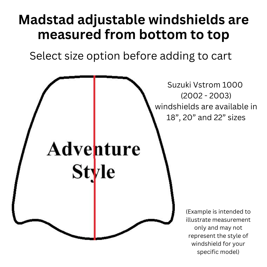Adjustable Windshield System for Suzuki Vstrom DL1000 (2002 - 2003)