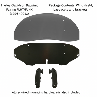 Adjustable Windshield System for Harley-Davidson Batwing Fairing FLHT/FLHX (1996 - 2013)