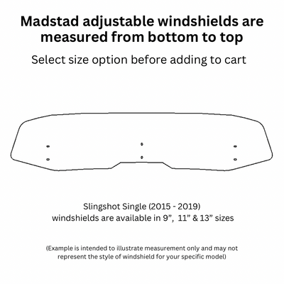 Adjustable Windshield System for Polaris Slingshot (2015 - 2019) Single/Blade Style