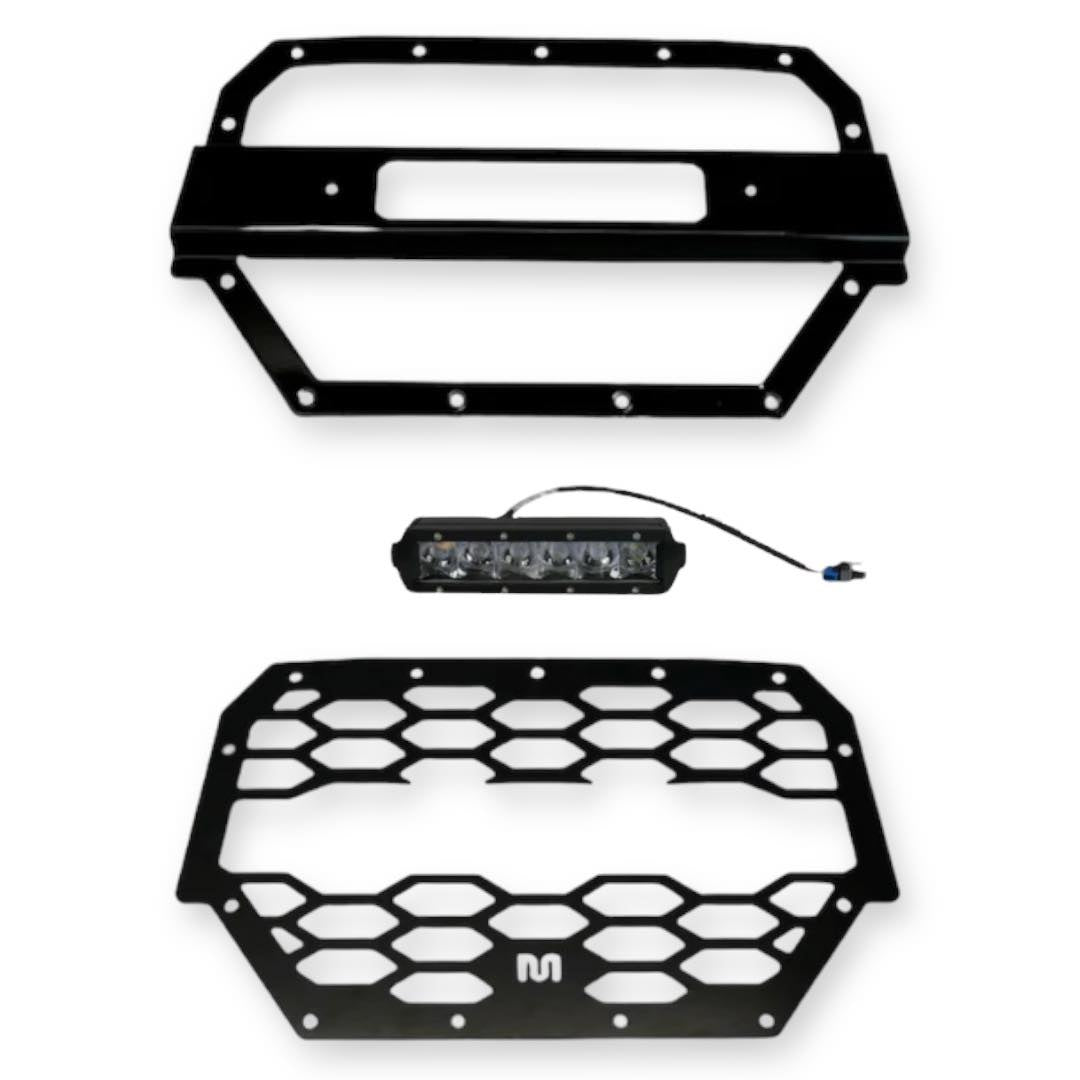 Front Grille Protector Kit with LED Bar for Polaris RZR (2014-2018)