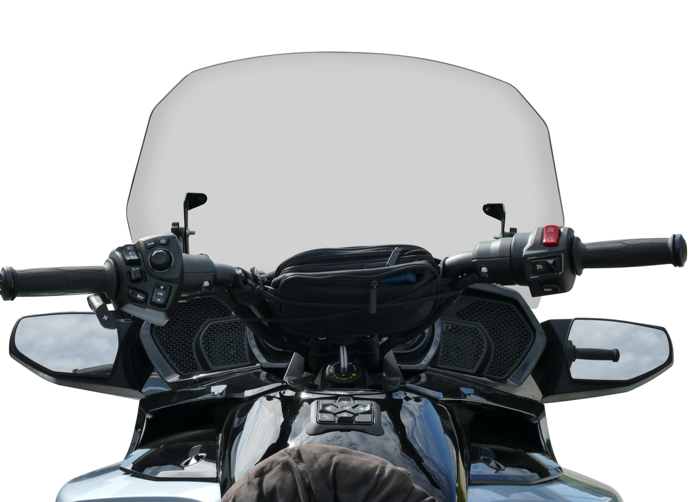 CERTIFIED PRE-OWNED - 20" Dark Grey Adjustable Windshield System for Can-Am Spyder F3-T/LTD (2016 & Up)