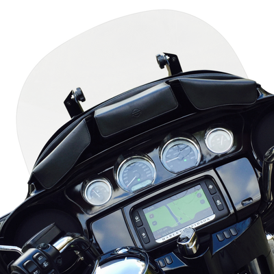 CERTIFIED PRE-OWNED - 11" Clear Adjustable Windshield System for Harley-Davidson Batwing Fairing FLHT/FLHX (1996 - 2013)