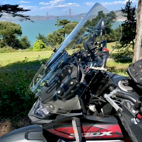 CERTIFIED PRE-OWNED - 18" Clear Adjustable Windshield System for Honda CB500X (2019 & Up)