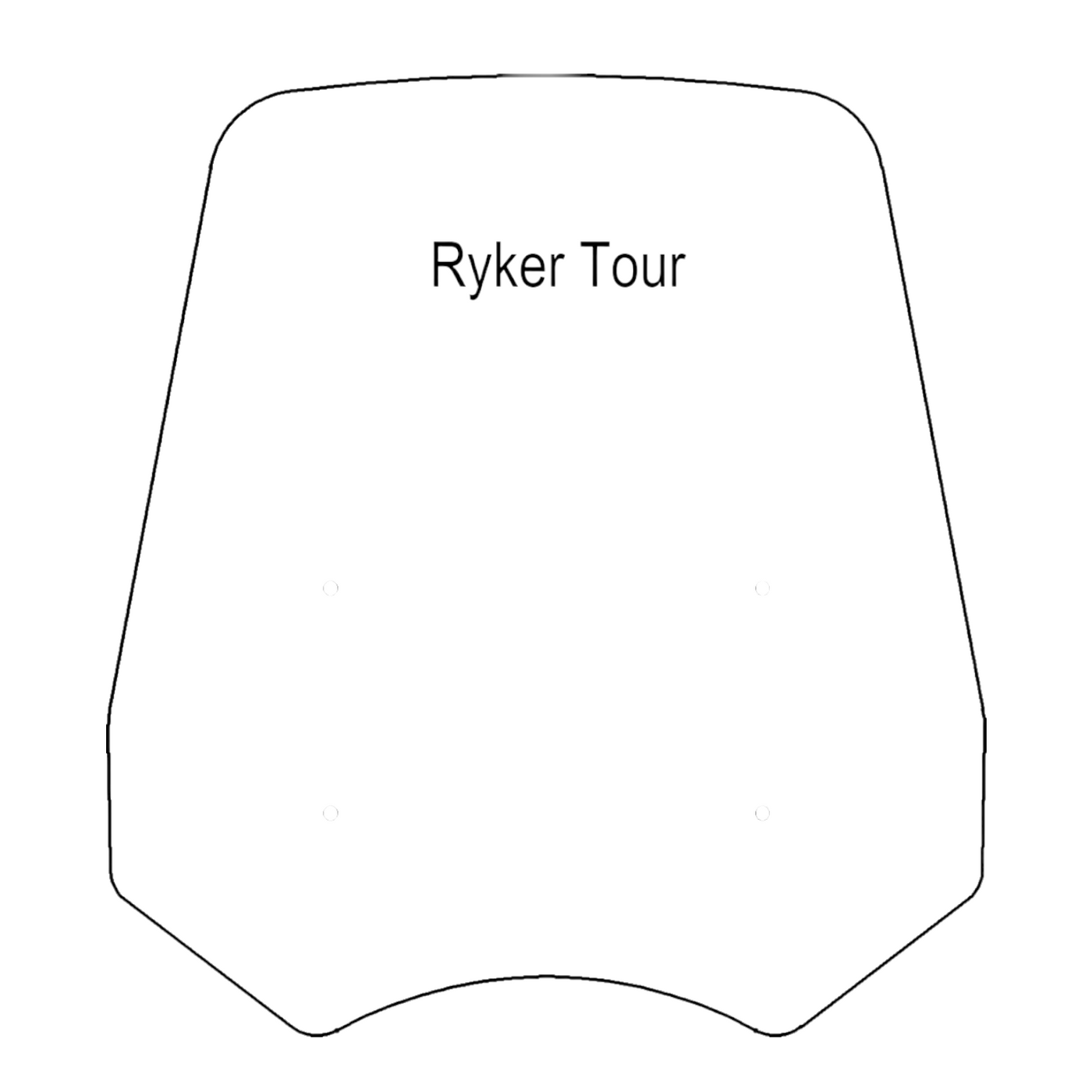 CERTIFIED PRE-OWNED - 22" Dark Grey Replacement Windshield for Madstad System for Can-Am Ryker Touring