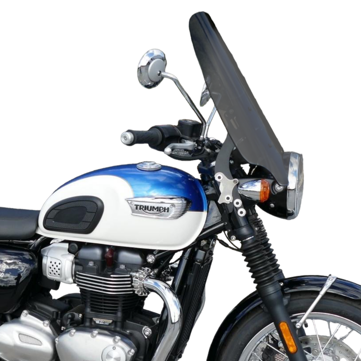 CERTIFIED PRE-OWNED - 18" Clear Adjustable Windshield System for Triumph Bonneville T120 (2016 & up)