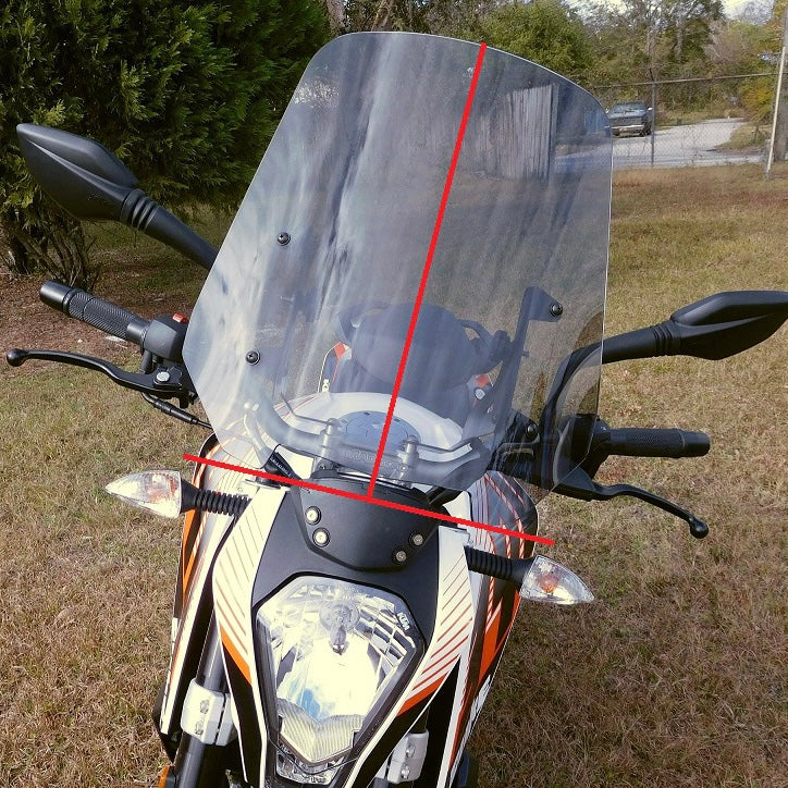 CERTIFIED PRE-OWNED - 18" Clear Replacement Windshield for Madstad System for KTM 390 Duke & 690 Enduro