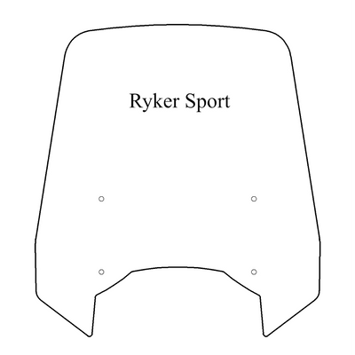 CERTIFIED PRE-OWNED - 20" LightGrey Replacement Windshield for Madstad System for Can-Am Ryker Sport