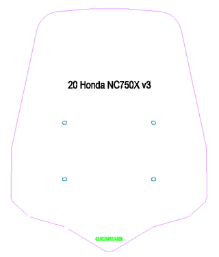 Windshield ONLY - Replacement Windshield for Madstad System for Honda NC750X (2021 - Up)