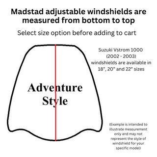 Madstad Motorsports Accessories windshield for Suzuki Vstrom DL1000 (2002)