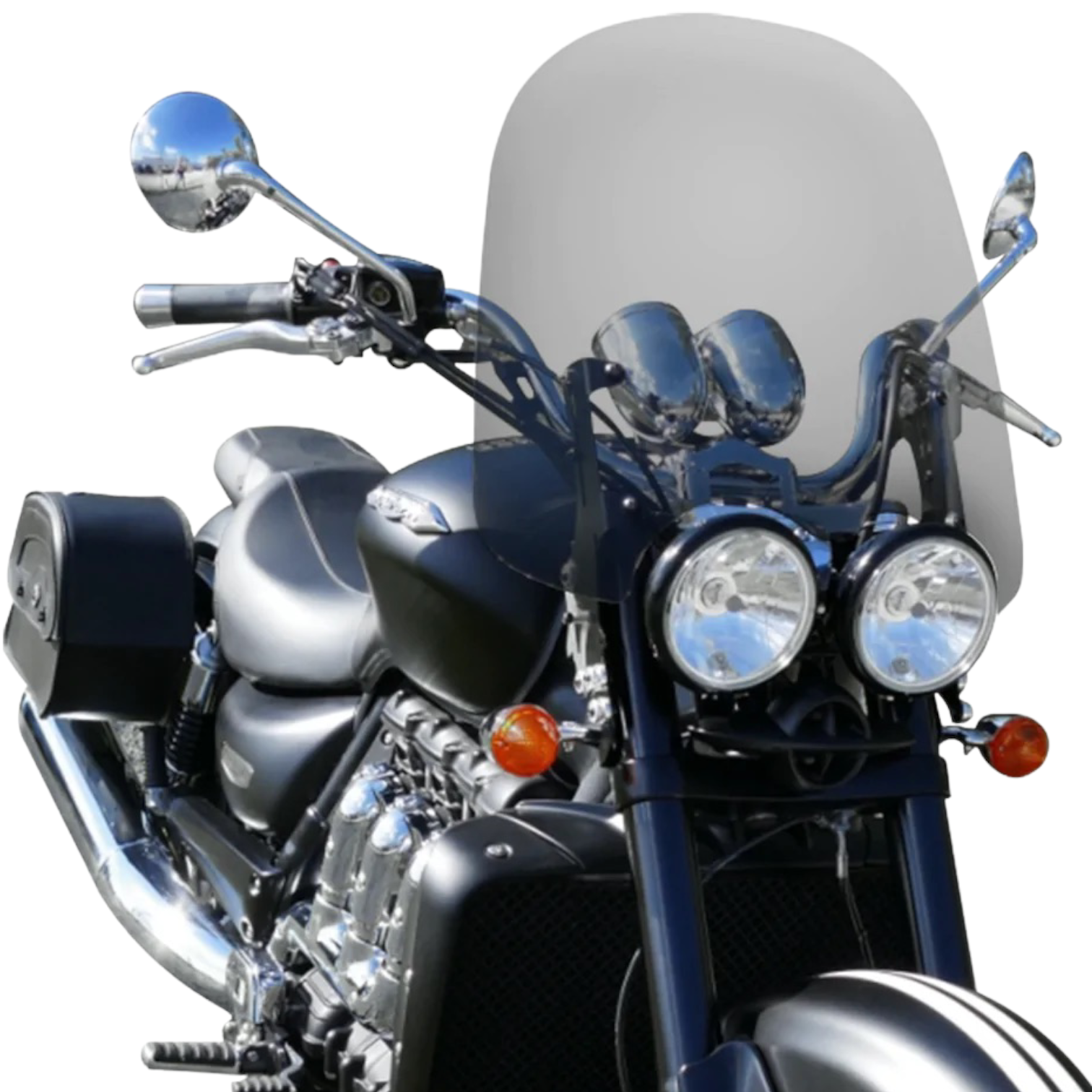 MadStad Engineering Adjustable Windshield System for Triumph Rocket III 2004 2019 18 Clear