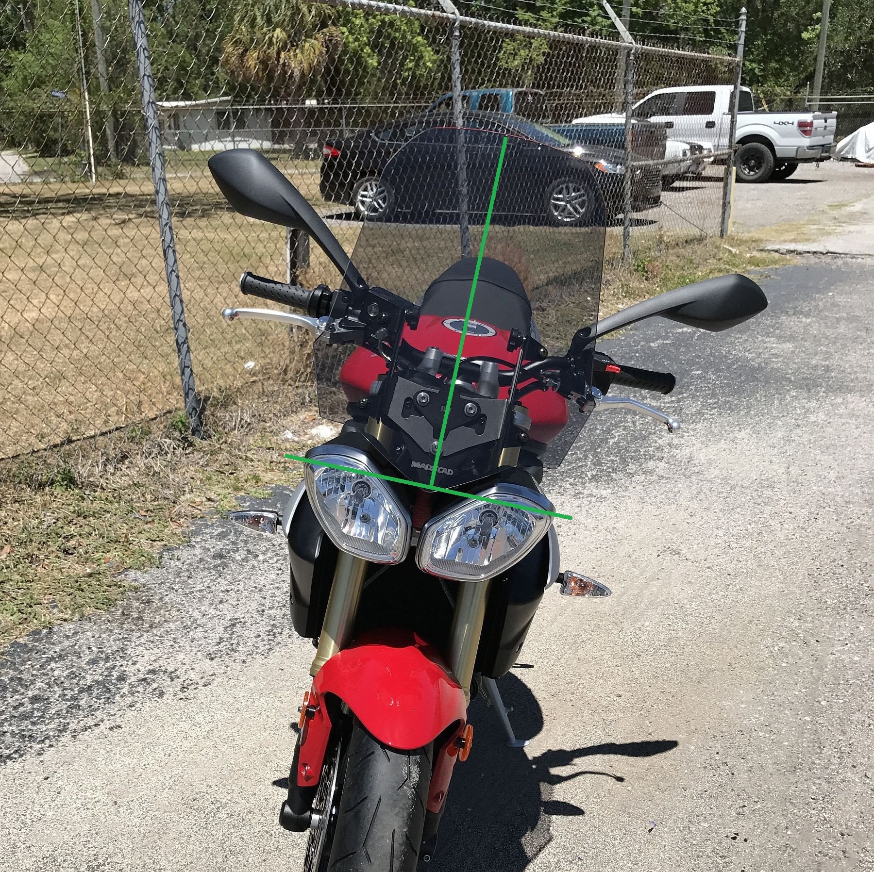 Triumph Street Triple Motorcycle Windshield By Madstad 2012 2016