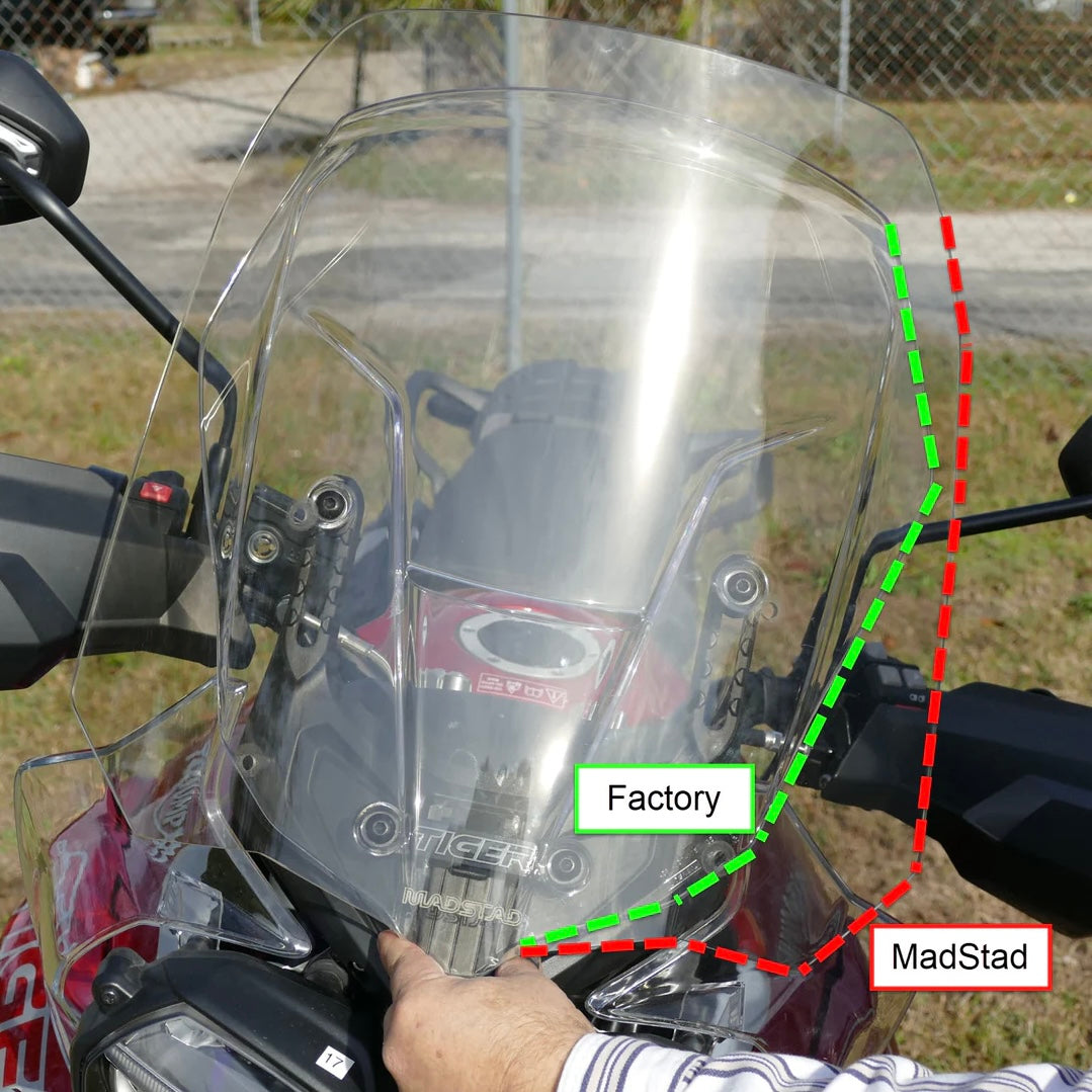Triumph tiger 800 adjustable windscreen 2025