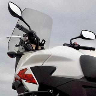Adjustable motorcycle windscreen
