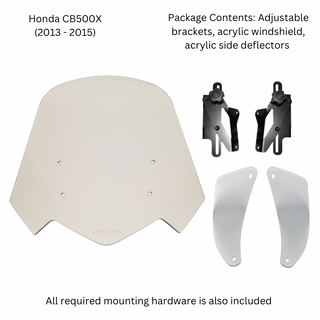 Adjustable motorcycle windscreen