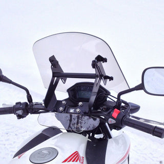 Adjustable motorcycle windscreen