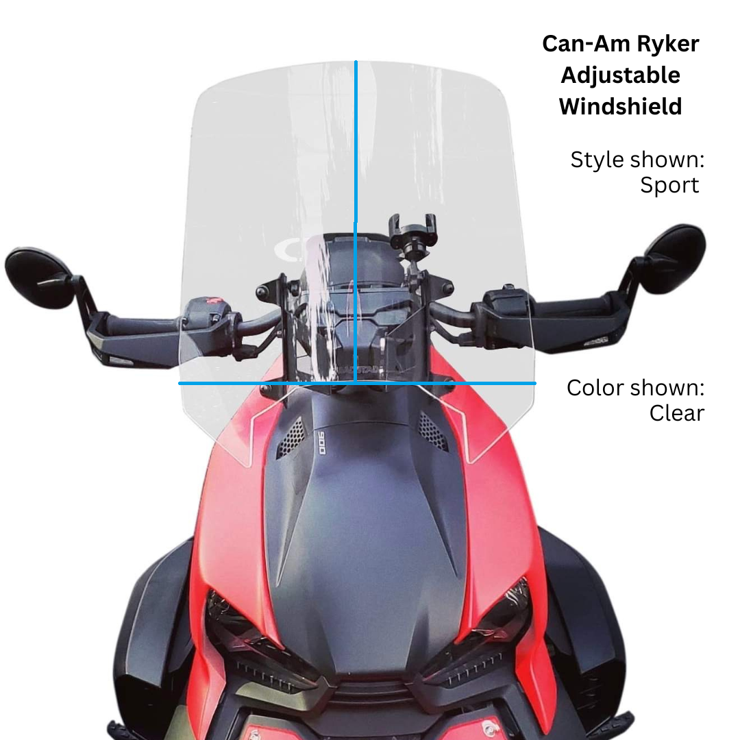 Can am ryker adjustable windshield top