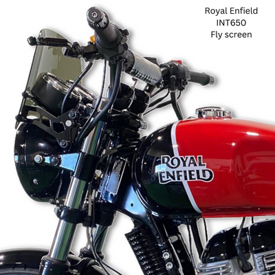 Adjustable Windshield System PLUS Fixed Flyscreen for Royal Enfield Interceptor 650 (2018 - present)