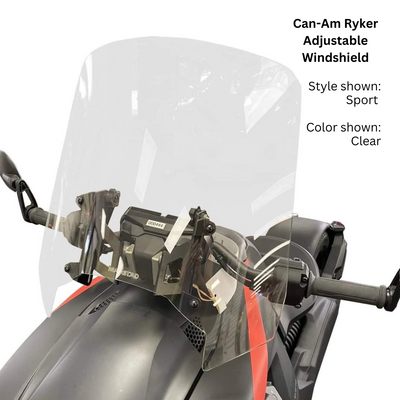 Madstad Adjustable Windshield System for Can-Am Ryker (2018 & Up)