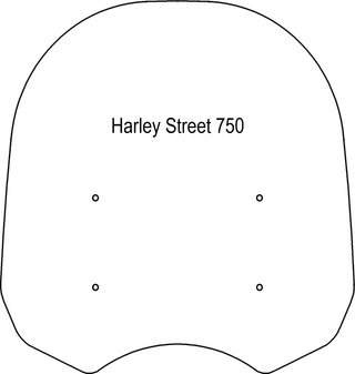 Windshield ONLY - Replacement Windshield for Madstad System for Harley Street 500 & Street 750