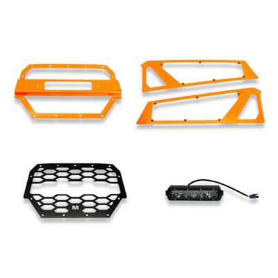 Front LED Grille and Headlight Protector Kit for Polaris RZR (2014-2018)