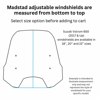 Adjustable Windshield System for Suzuki Vstrom DL1000 (2017 & Up)