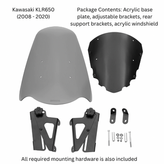 Adjustable Windshield System for KLR650 (2008 - 2018)