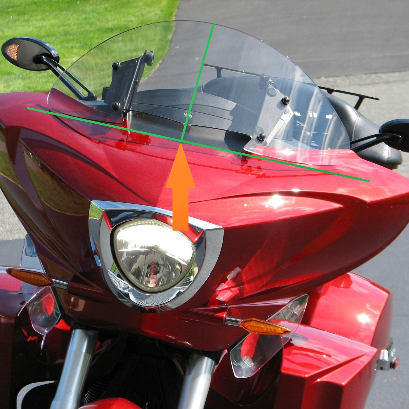 Windshield ONLY - Replacement Windshield for Madstad System for Victory Cross Country OEM Style
