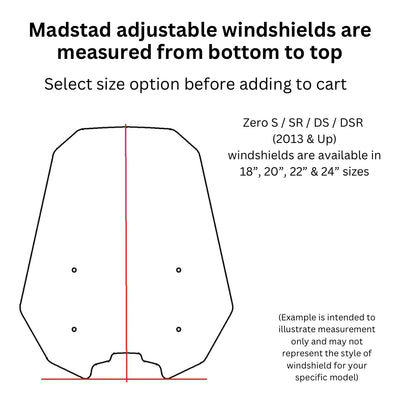 Windshield ONLY - Replacement Windshield for Madstad System for Zero S / SR / DS / DSR