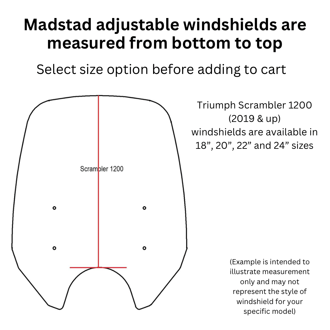 Adjustable Windshield System for Triumph Scrambler 1200 (2019 & up)
