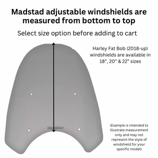 Windshield ONLY - Replacement Windshield for Madstad System for Harley-Davidson FAT BOB (2018 - Up)