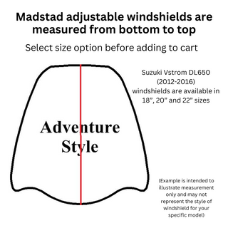 Adjustable Windshield System for Vstrom DL650 (2012 - 2016)