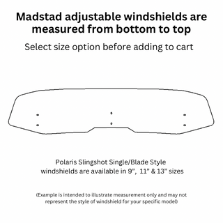 Windshield ONLY - Replacement Windshield for Madstad System for Polaris Slingshot Single/Blade Style