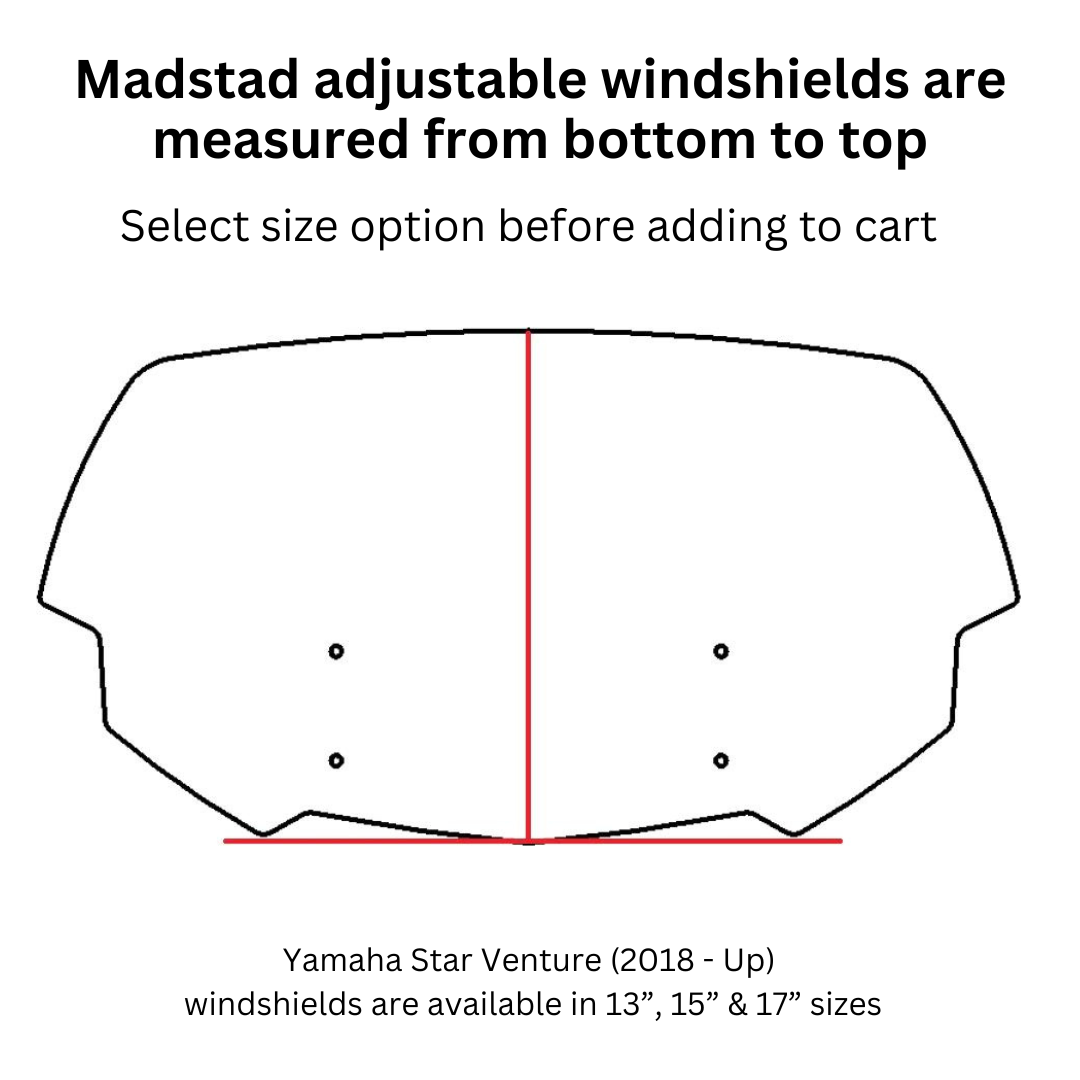 Adjustable Windshield System for Yamaha Star Venture 2018 & Up