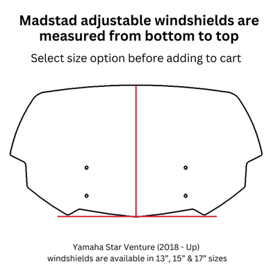 Adjustable Windshield System for Yamaha Star Venture 2018 & Up