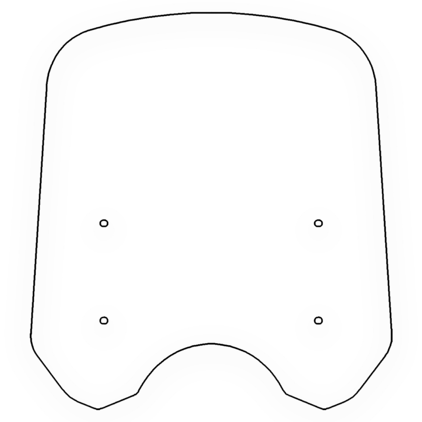 Windshield ONLY - Replacement Windshield for Madstad System for Honda Rebel 1100