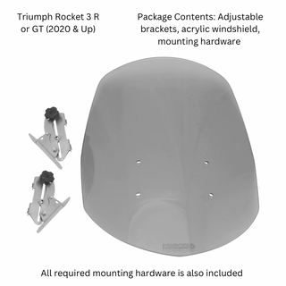 Adjustable Windshield System for Triumph Rocket 3 R / GT (2020 & up)